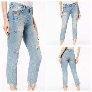 🔹️Buffalo David Bitton Faith Blinged Out Skinny Ankle Jeans Size 4/27
